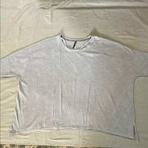 Calvin Klein Performance Lilac Oversized Boxy Short Sleeve Fine Knit Top